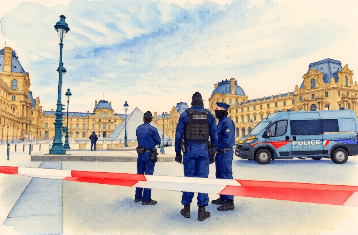 Robo en el Louvre: unos encapuchados se llevan ocho joyas de la Corona francesa con una radial